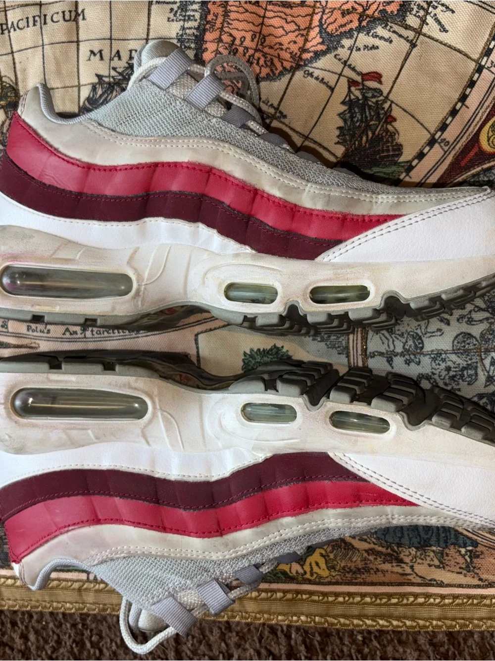 Nike Air Max 95 Sneakers - White & Red